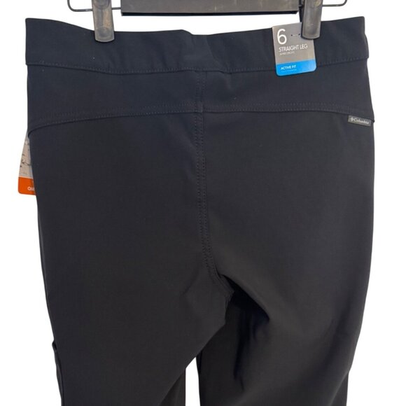 NWT Columbia Size 6 Black Straight-Leg Pants Pockets Stretch Fabric - Picture 11 of 16